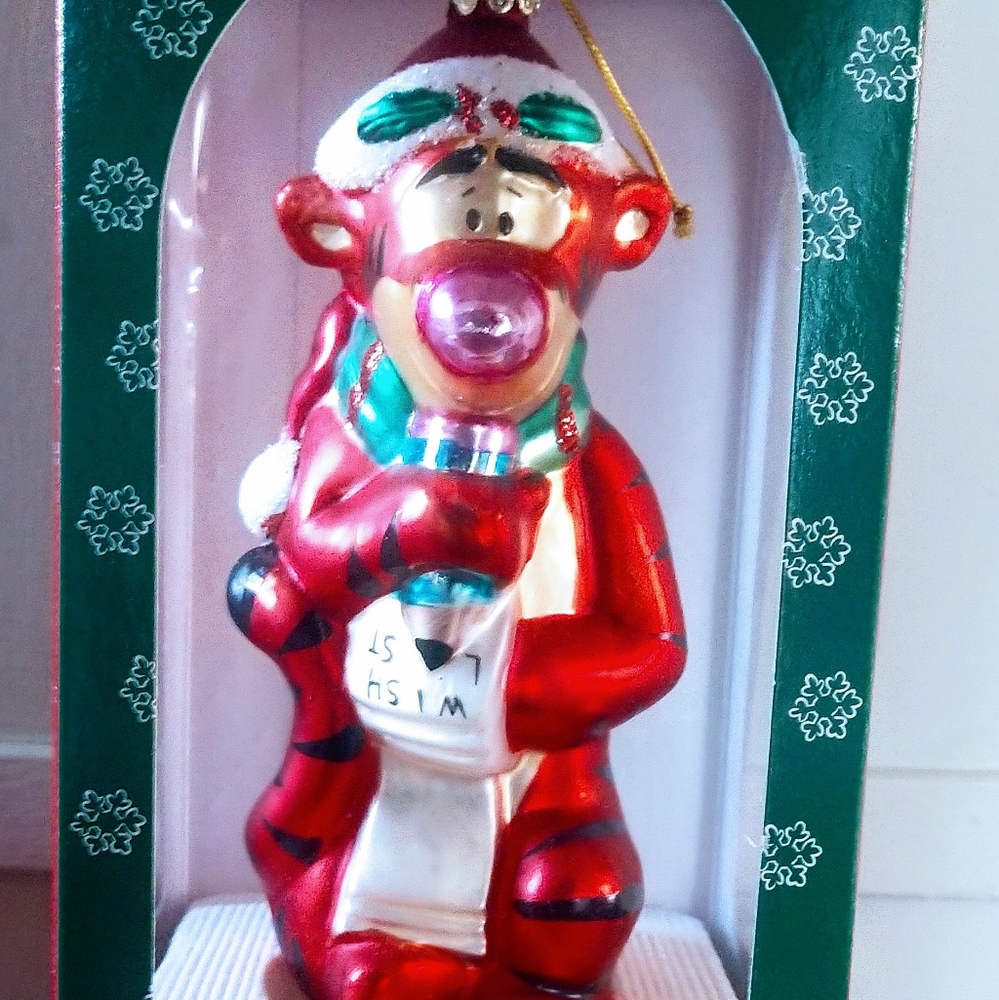 Pooh Series Tigger European Glass Ornament 1997